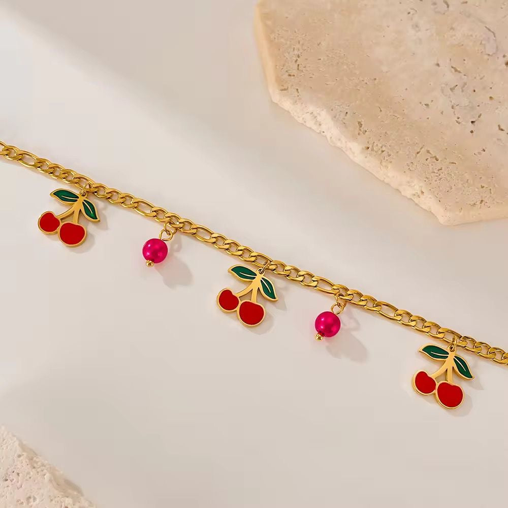 Cherry Berry Charm Bracelet