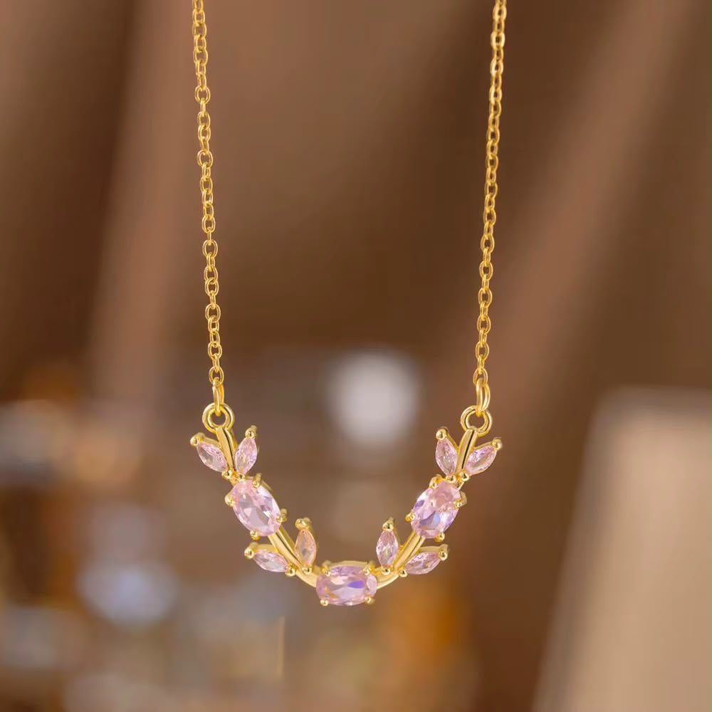 Pink Tulip Necklace