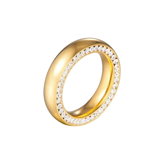 Luxe Diamanté Lueur Band Ring -18K