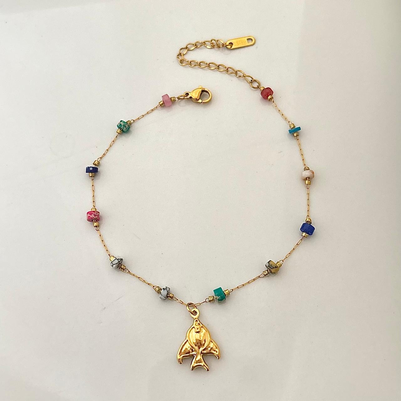 Fishy Quin Multi Beaded Anklet