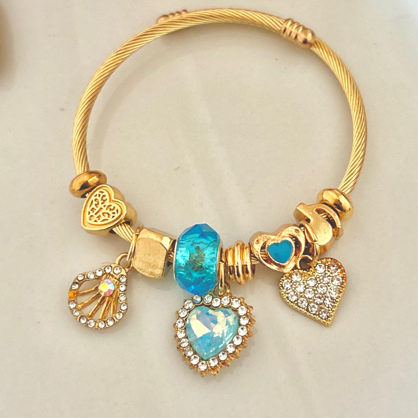 Zephyr Multi Charm Bracelet -Blue Lagoon