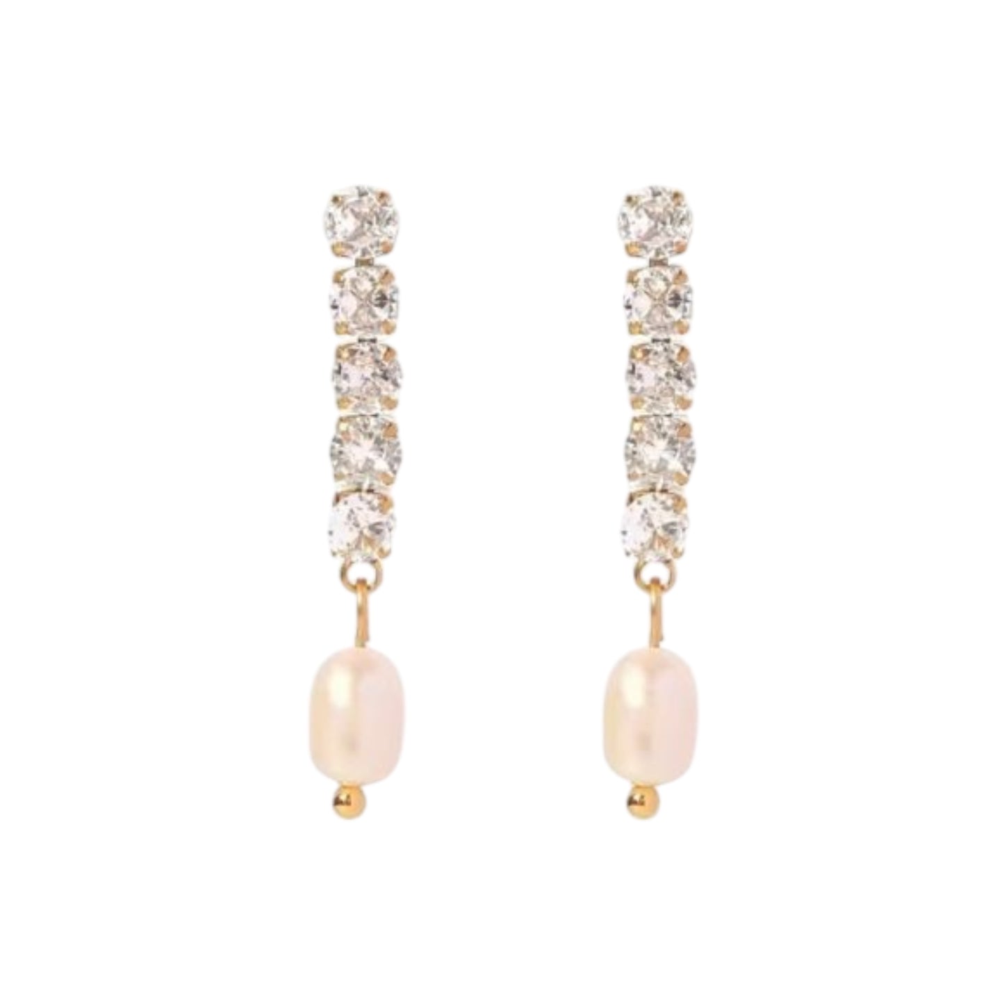 Diana Diamond Pearl Earrings