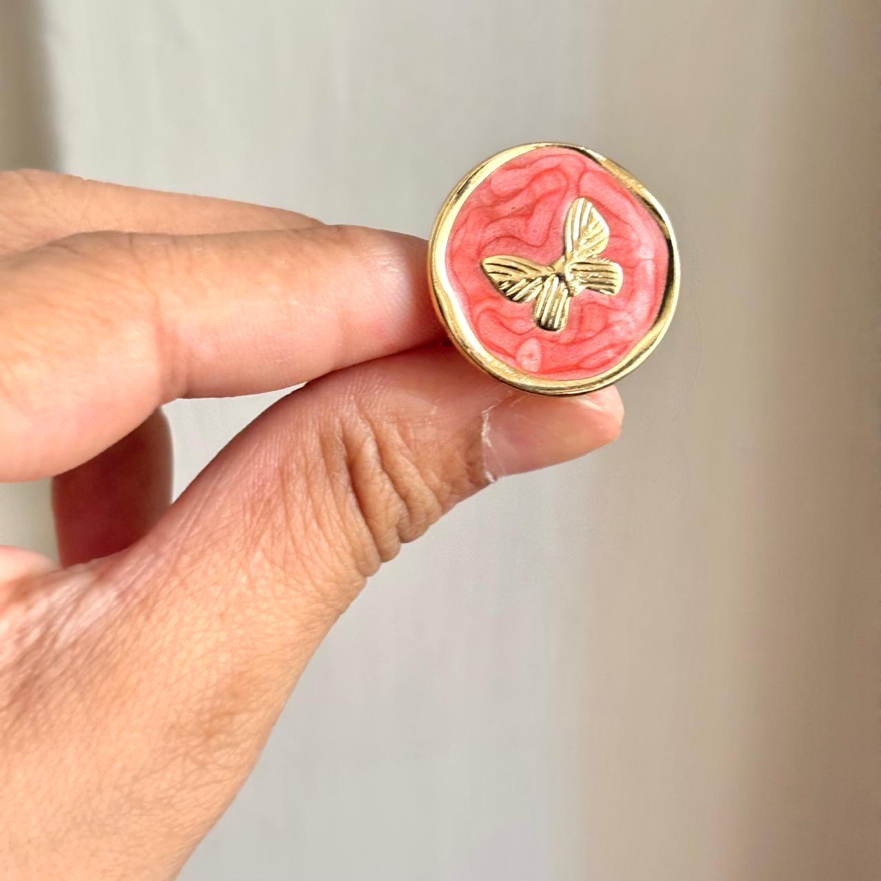 Flutter Ring -Peach