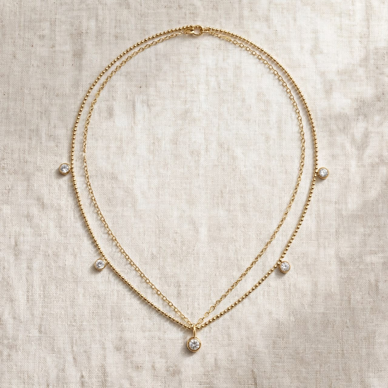 Elisia Layered Charm Necklace