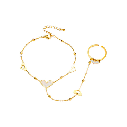 Heart Loops hand chain-18K