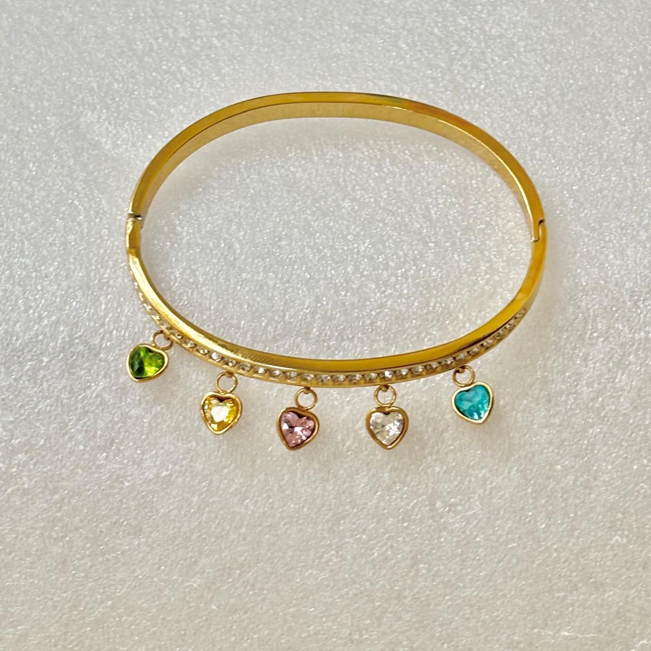 Candy Crush Heart Charm Bracelet
