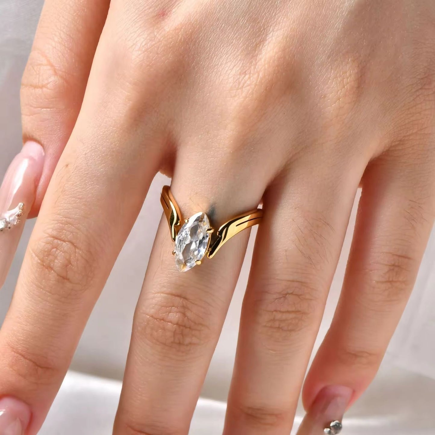 Marquis Diamond Ring