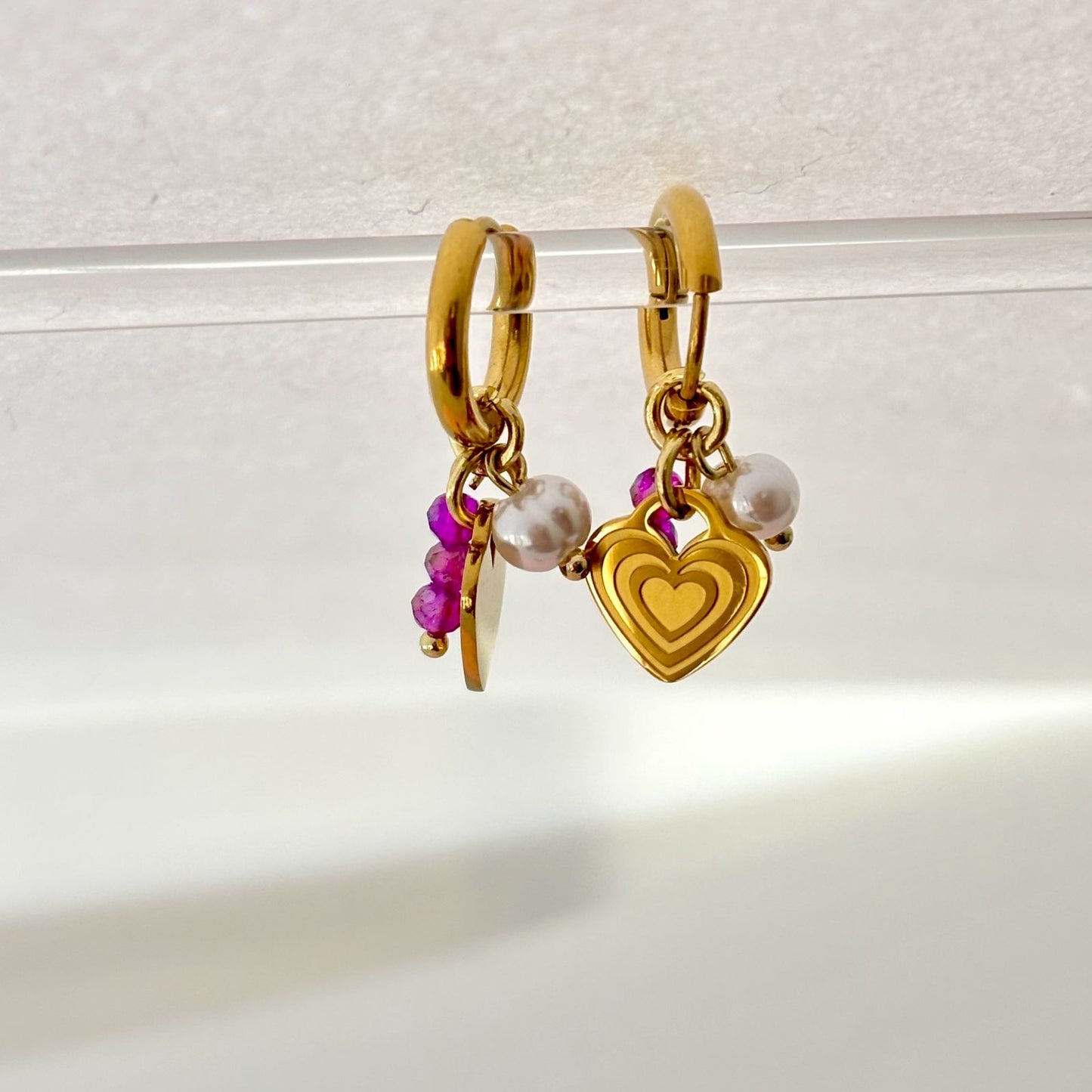 Cupid Charm Hoops