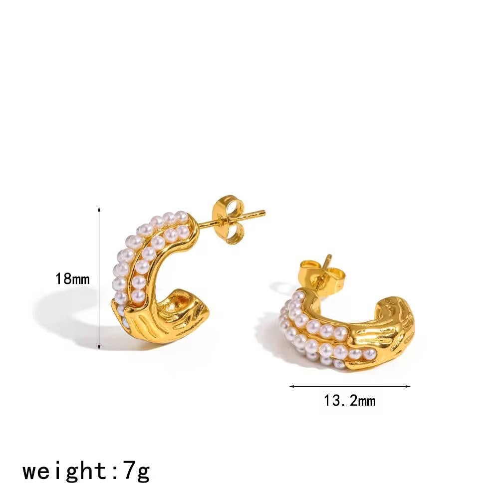 Belgravia Pearl Dainty Hoops