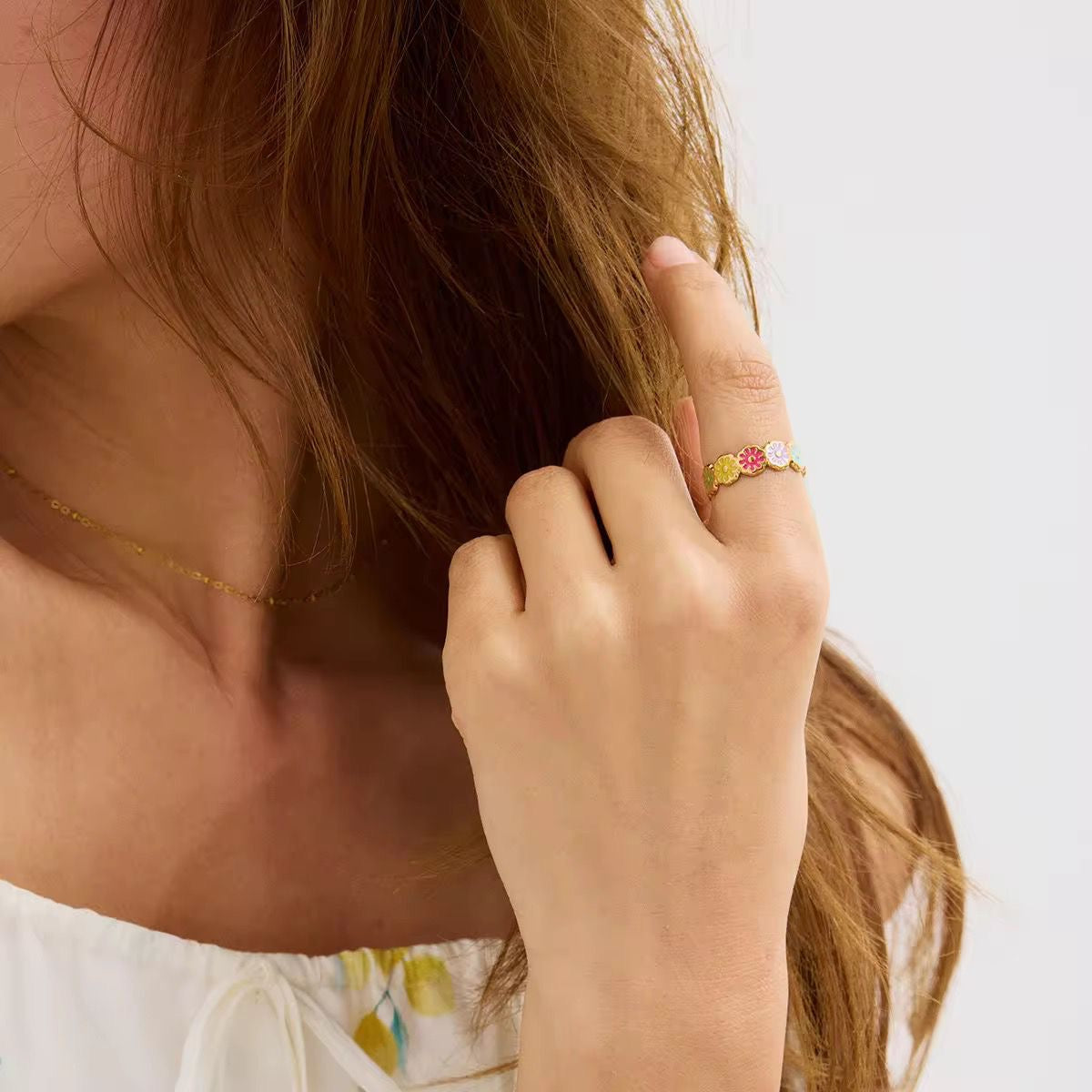 Daisy Bloom Ring -Multi