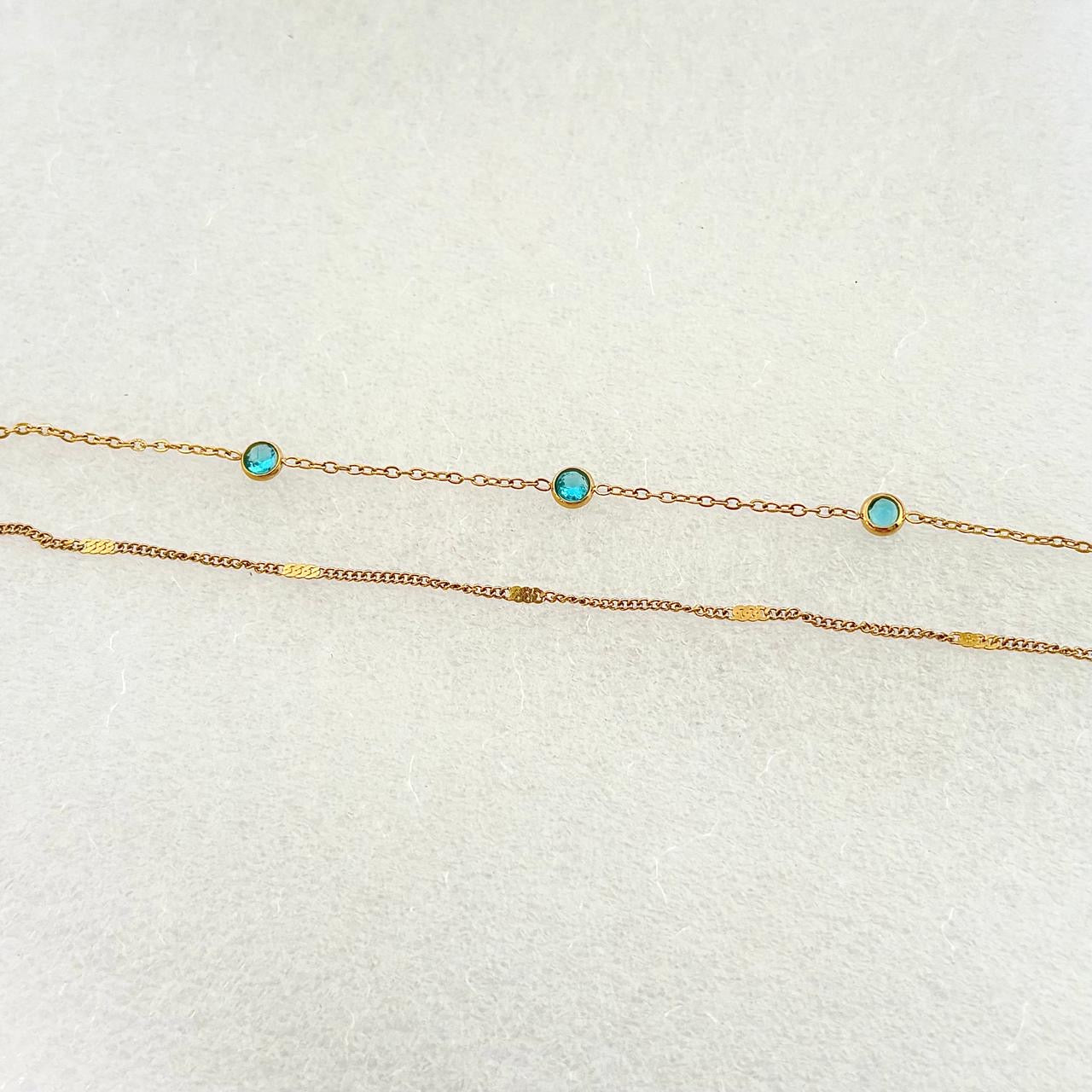 Sapphire Dots Layered Bracelet