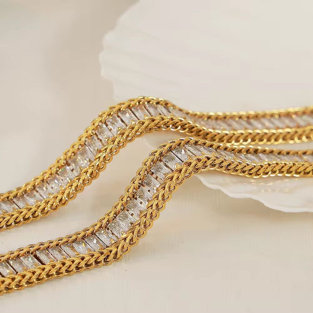 Glaciar Gilded Baguette Bracelet