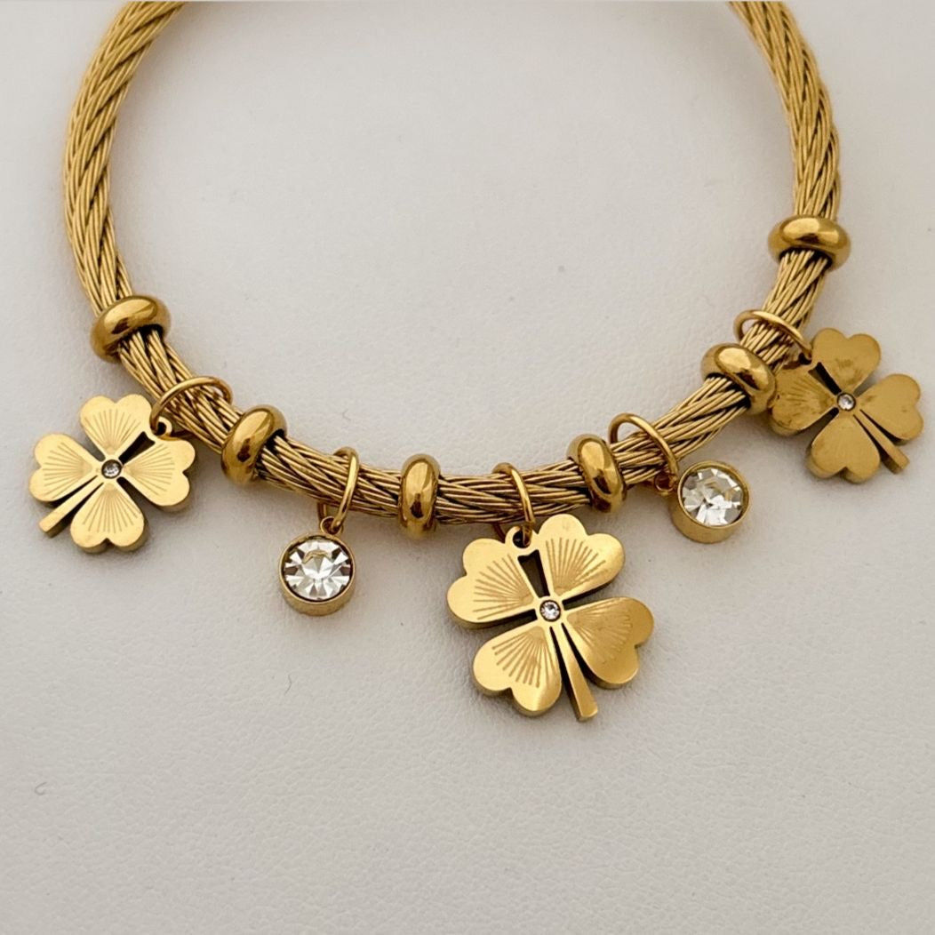 Lucky Charm Cz Bracelet -18K