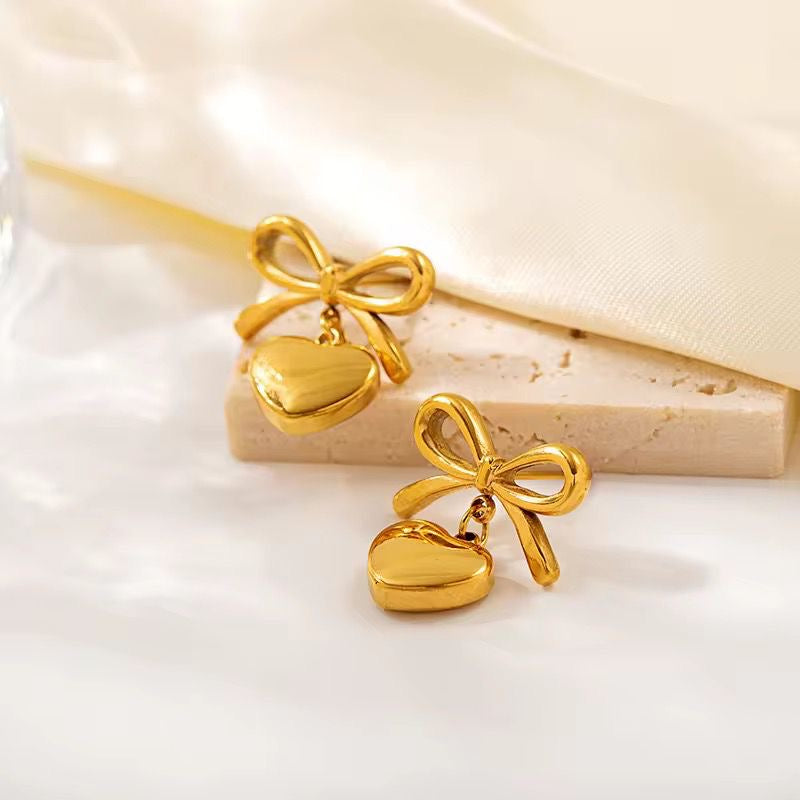 Ballerina Bow Earrings -18K