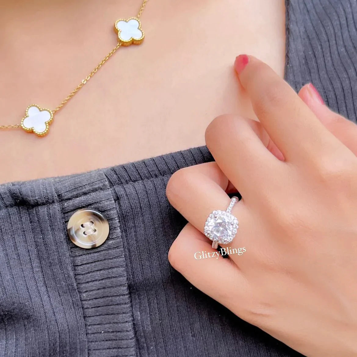 Solitaire Zircon Ring