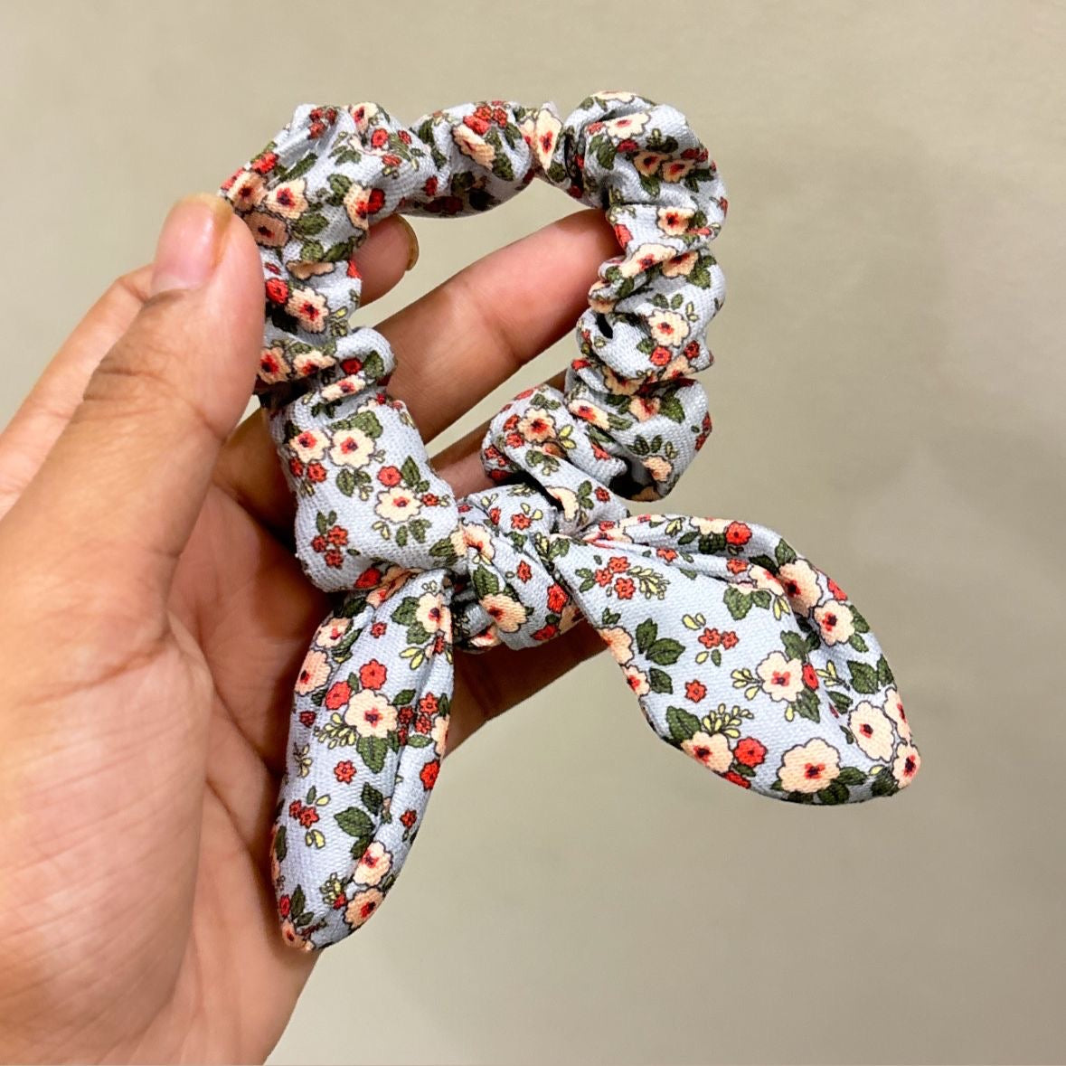 Cottage Core Scrunchie -Baby Blue