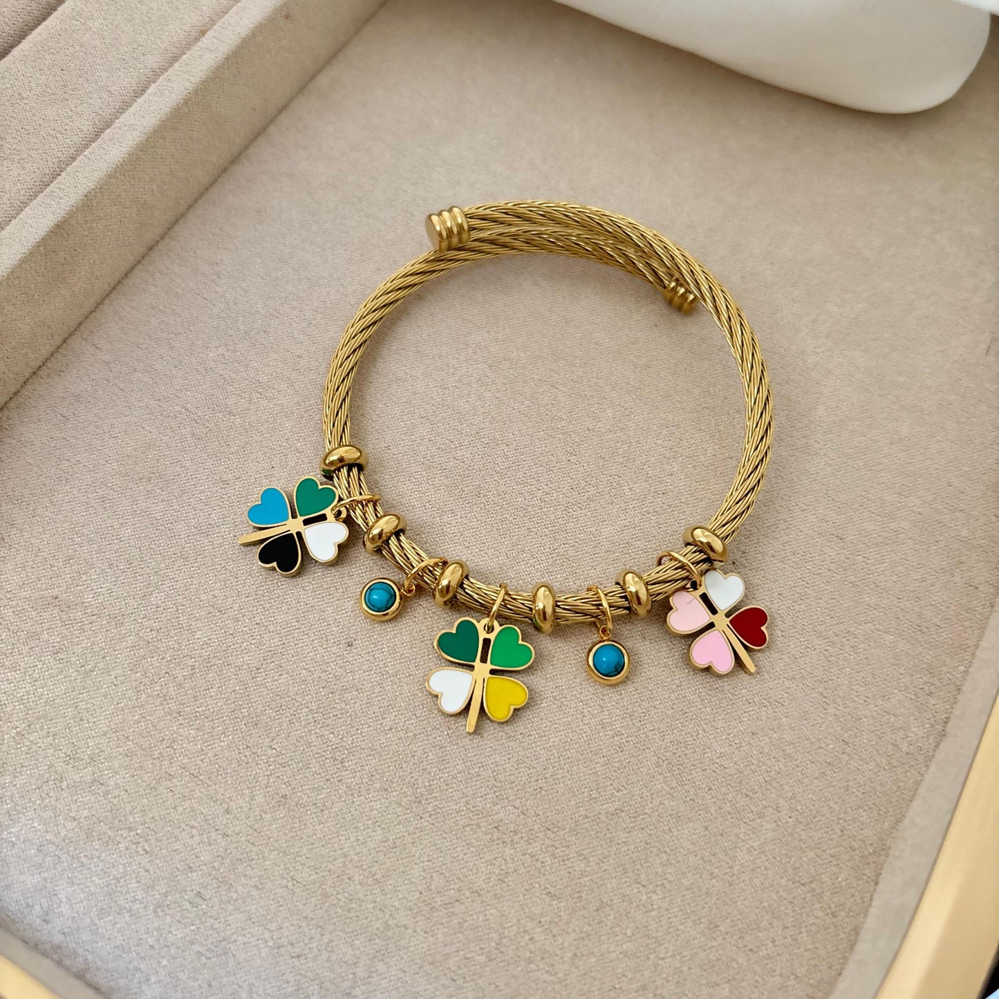 Lucky Leafy Charm Bracelet