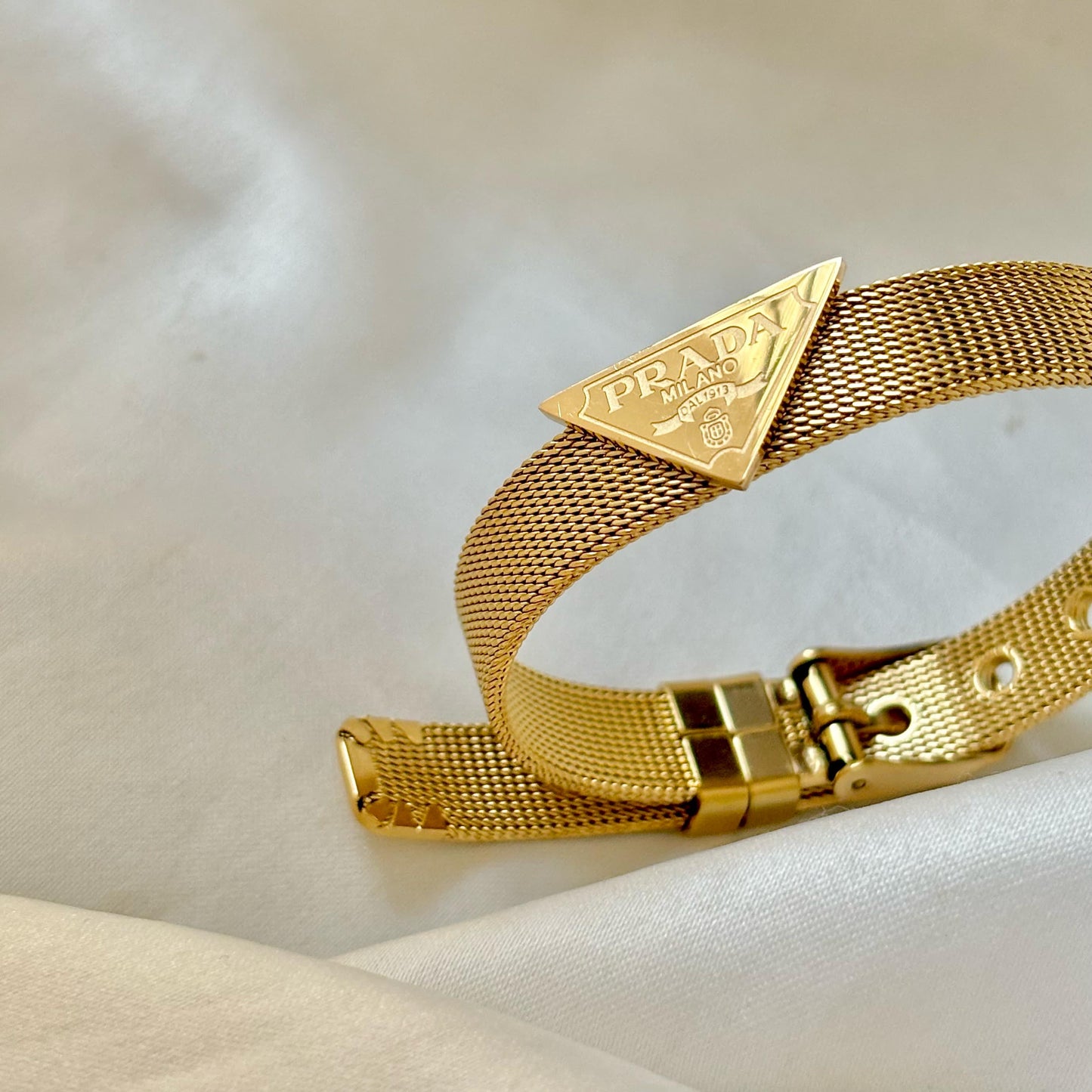 Luxe P-Thick Mesh Belt Bracelet -18K