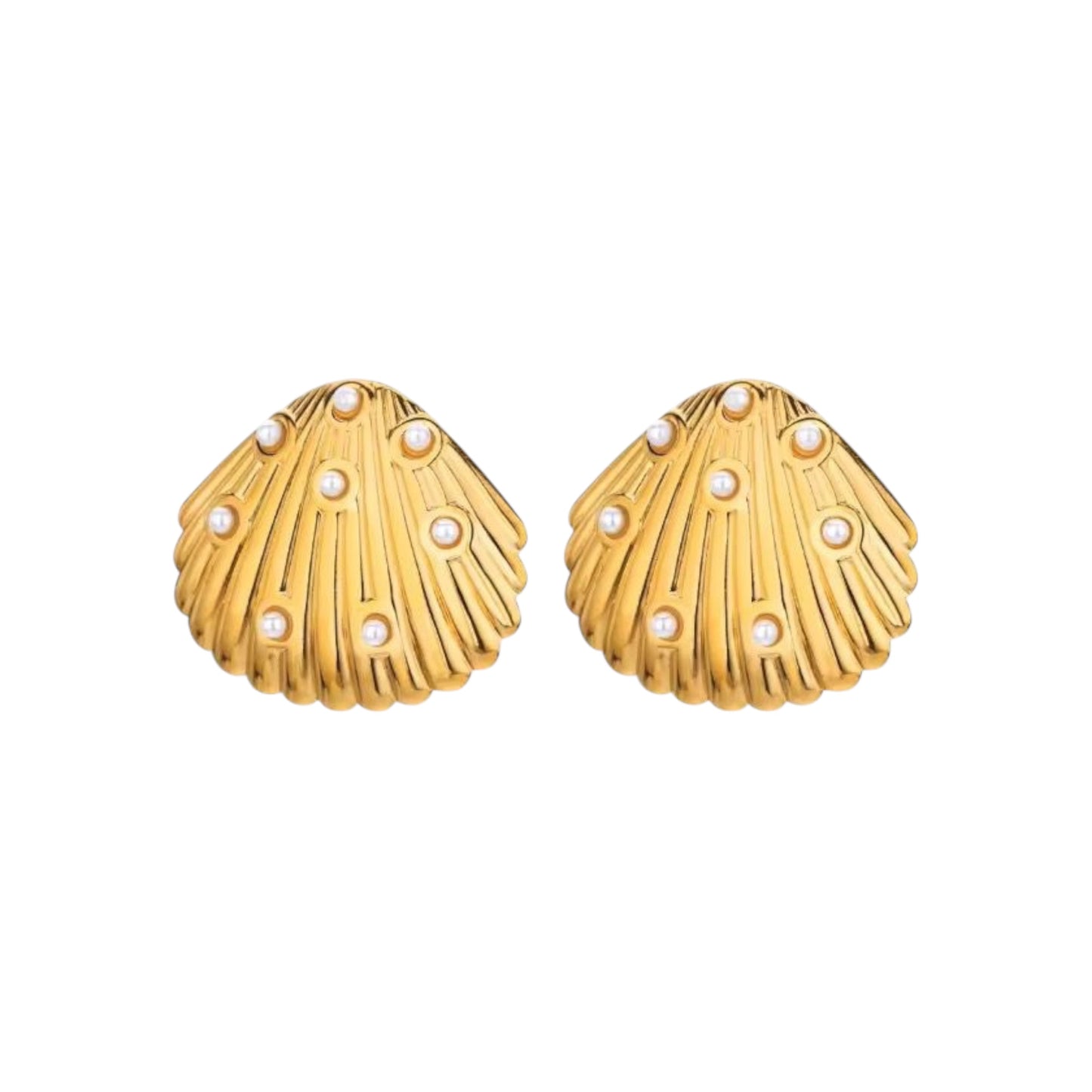 Pearly Scallop Studs