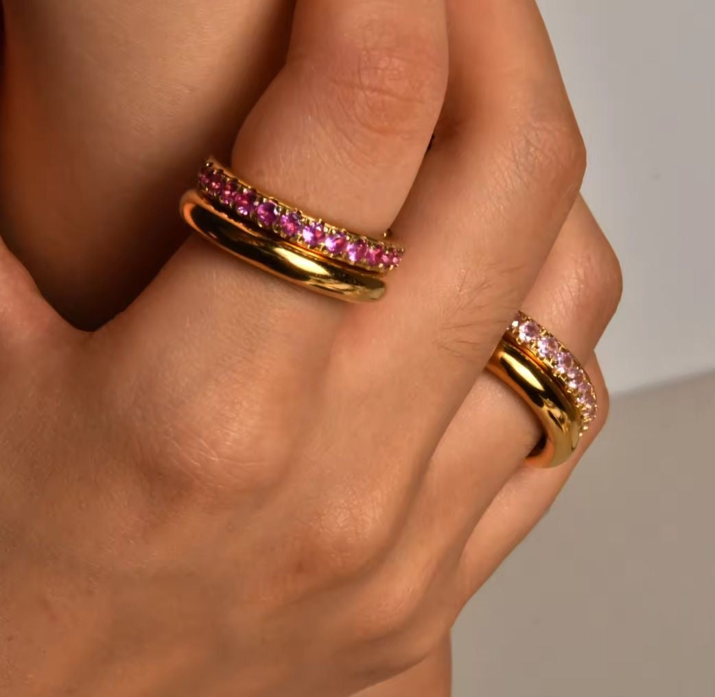 Elysian Pink Interwine Stack Ring