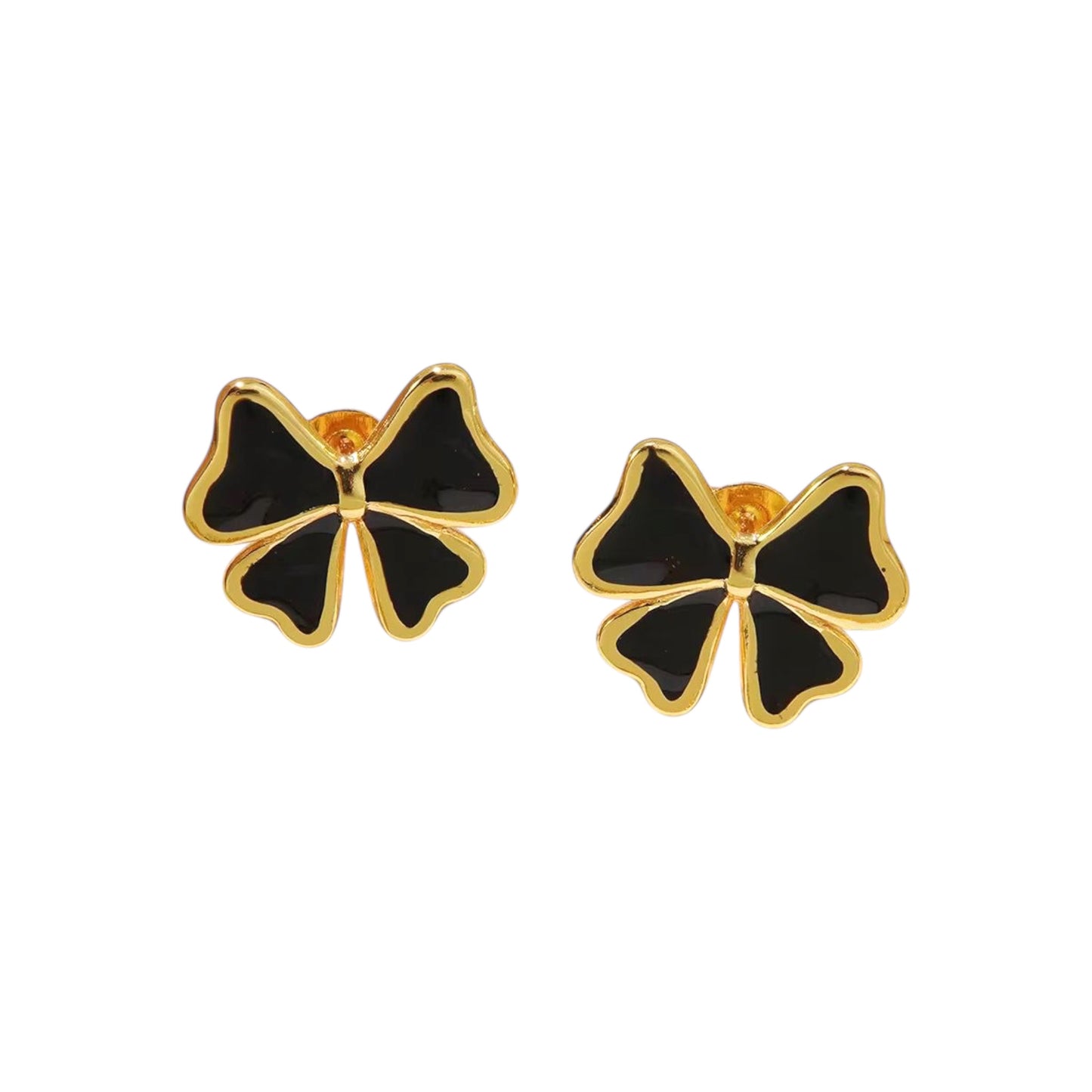 Disty Bow Studs -Black