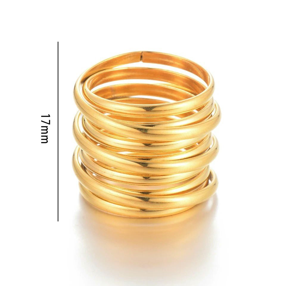 Honey Drizzle Ring -18K