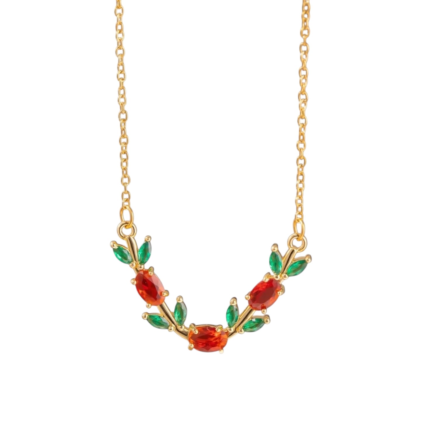 Ruby Rose Tulip Necklace