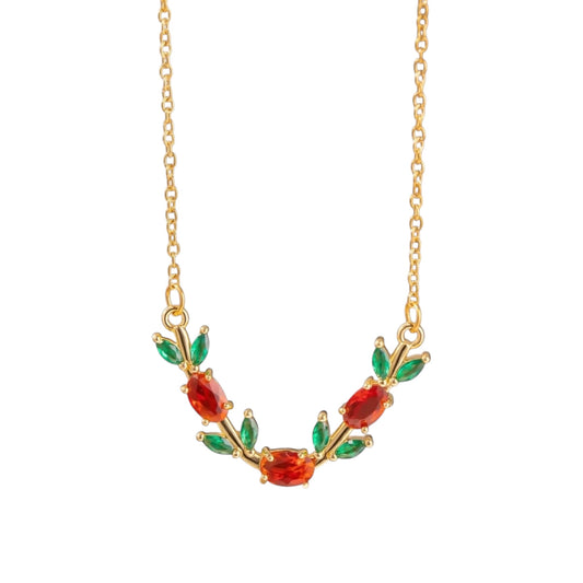 Ruby Rose Tulip Necklace