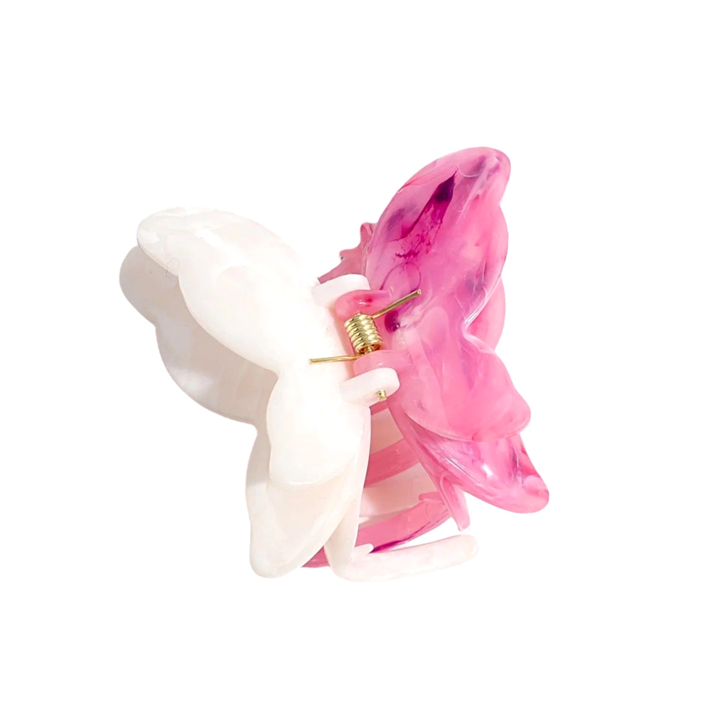 Flutter Wings Claw Clip -Pink X White