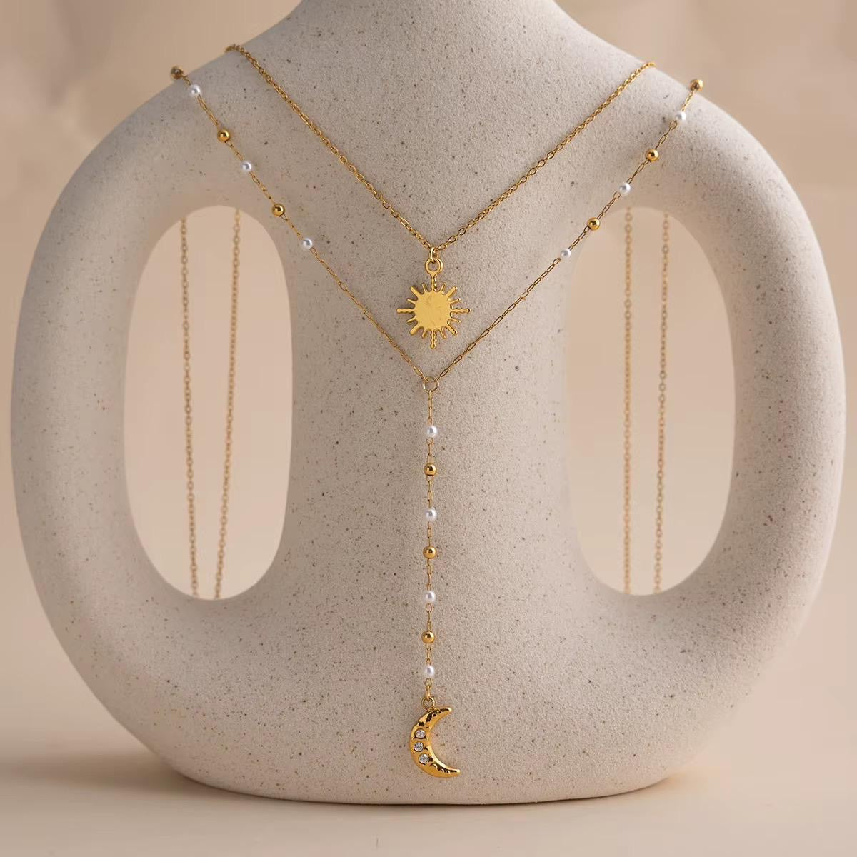 Starlit Layered Lariat Necklace