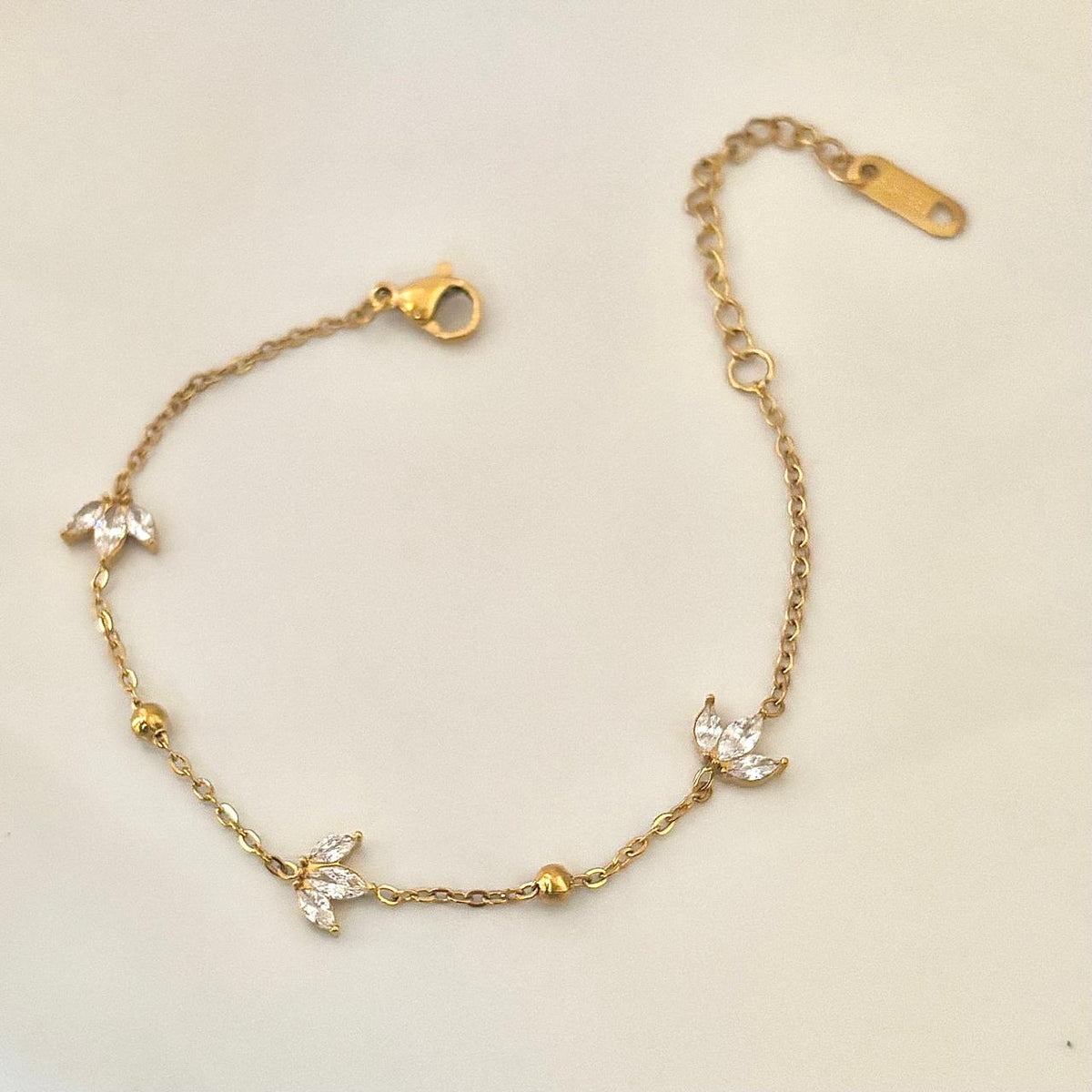 Crystal Leaflet Anklet