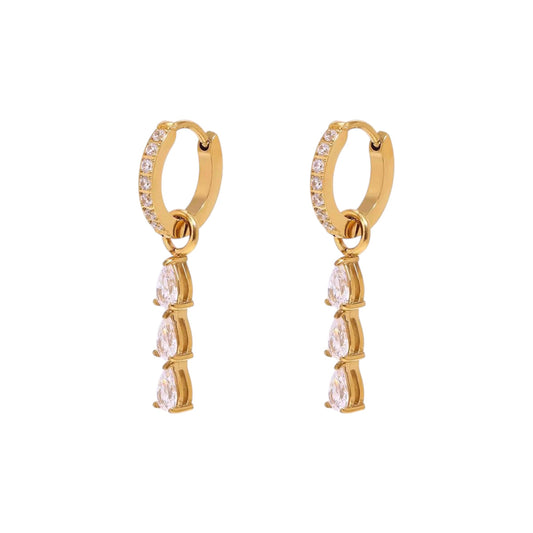 Dew Drop Chandelier Hoops