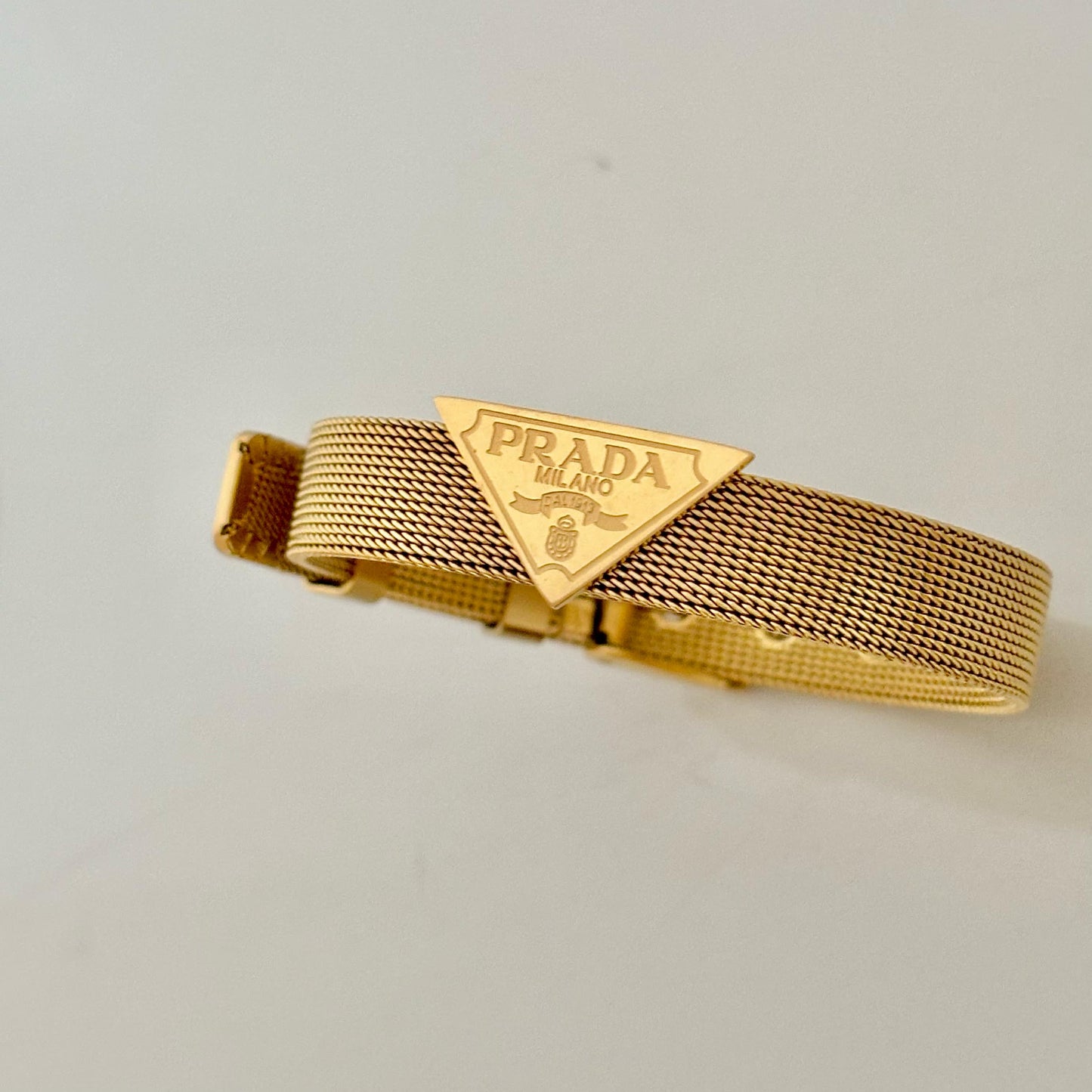 Luxe P-Thick Mesh Belt Bracelet -18K