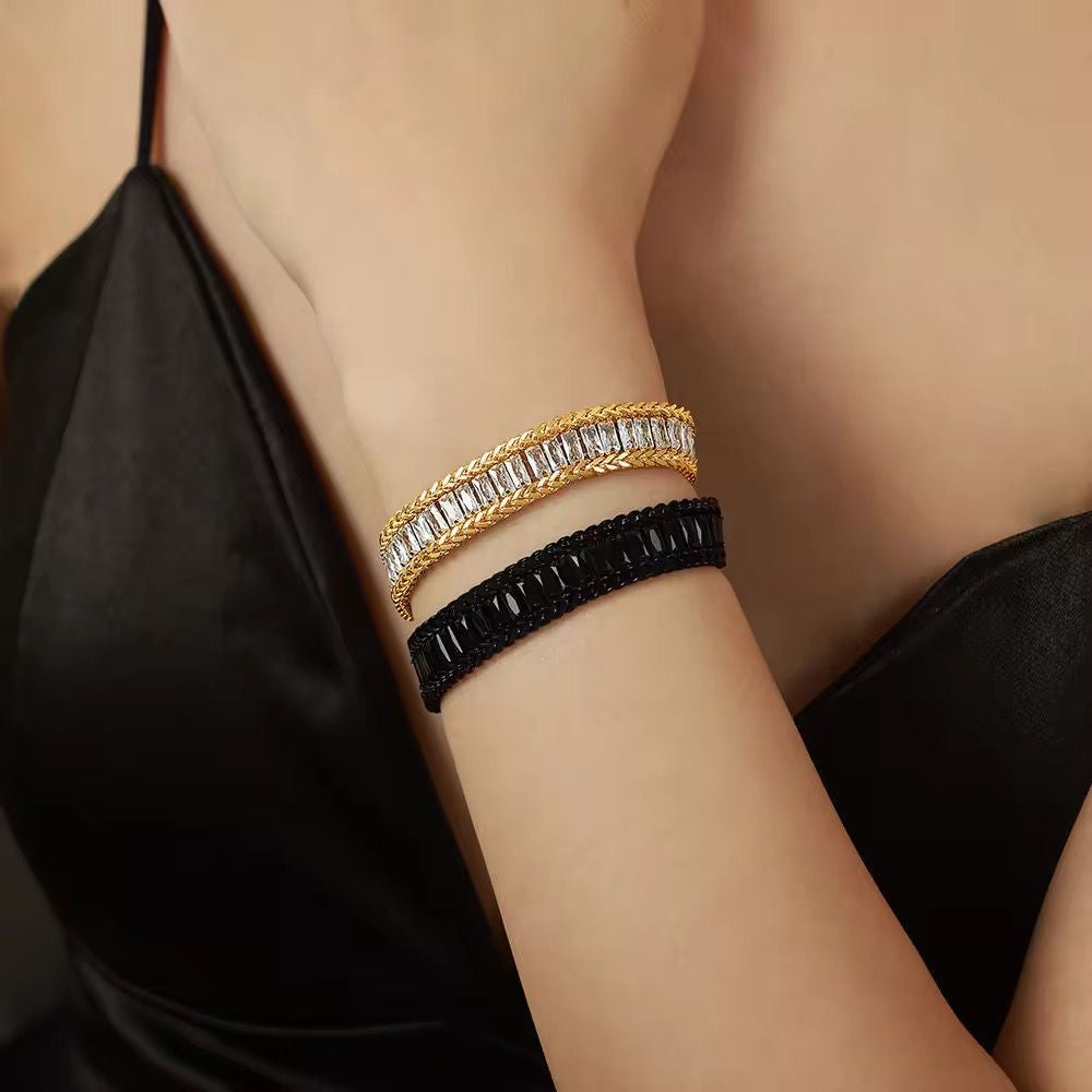 Glaciar Gilded Baguette Bracelet