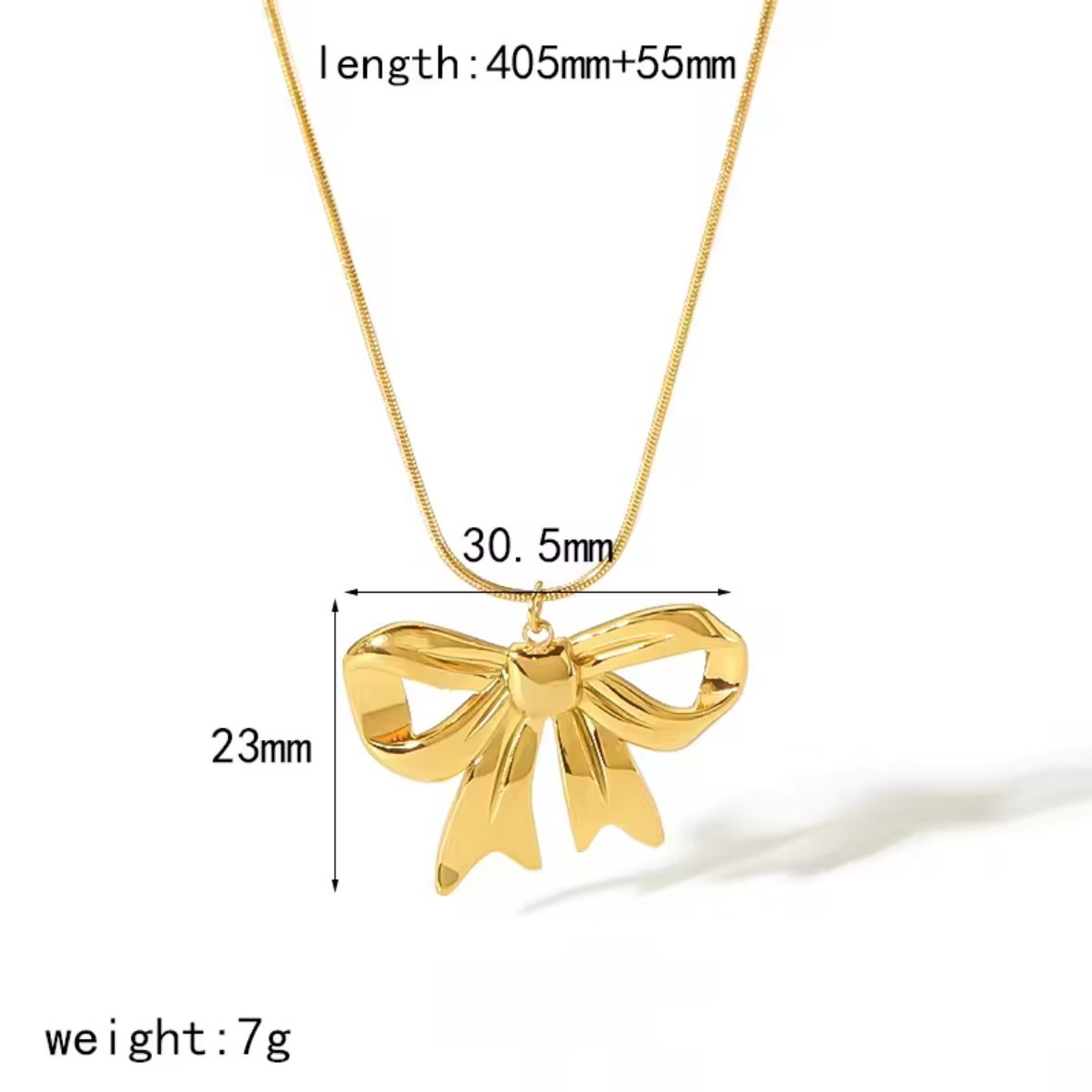 Queen Bow Necklace -18K