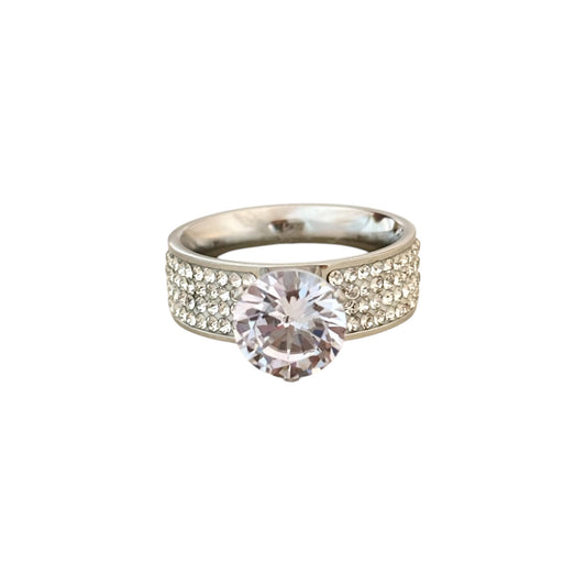 LUX Cluster Diamond Ring -Silver