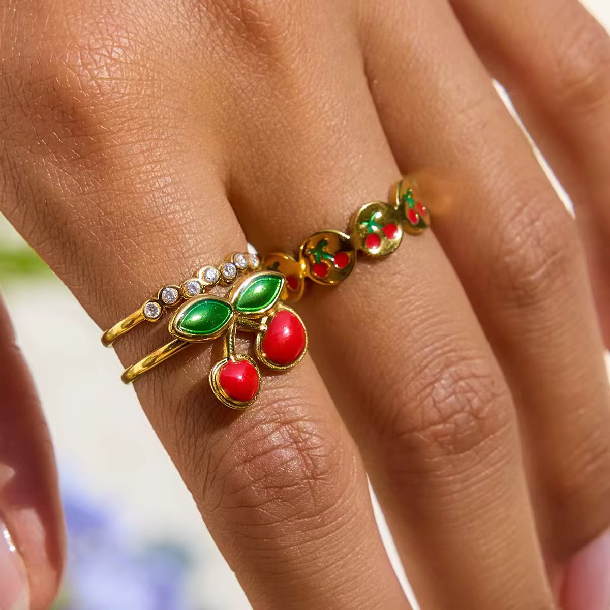 So Cherry Band Ring