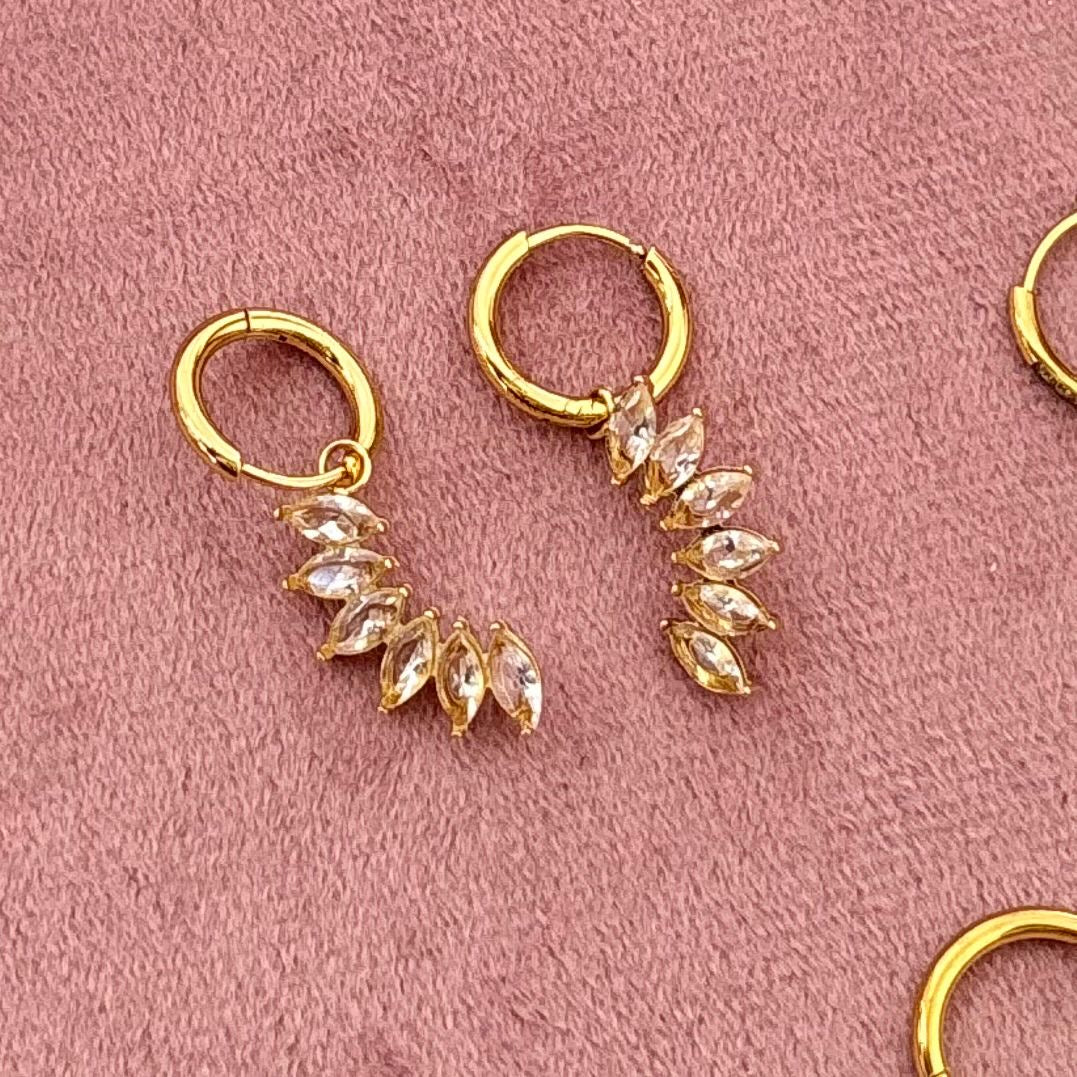 Dazzling Charm Hoops
