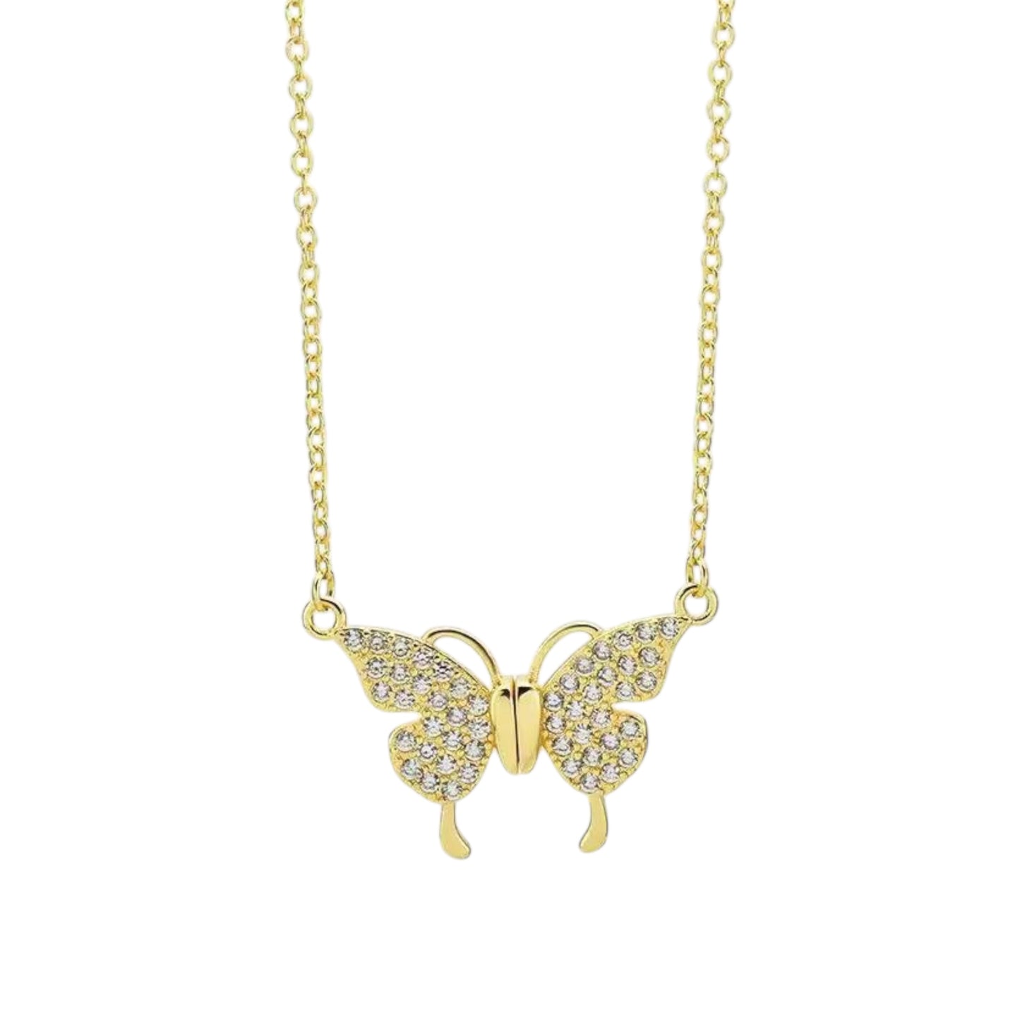 Luxurious Zircon Butterfly Magnetic Necklace -18K