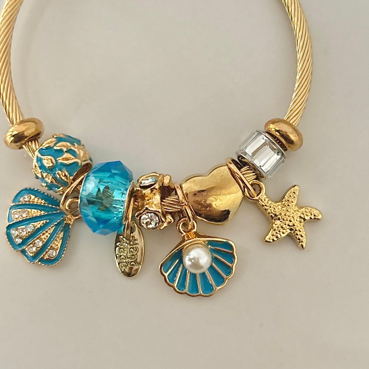 Beach Breeze Charm Bracelet -Blue
