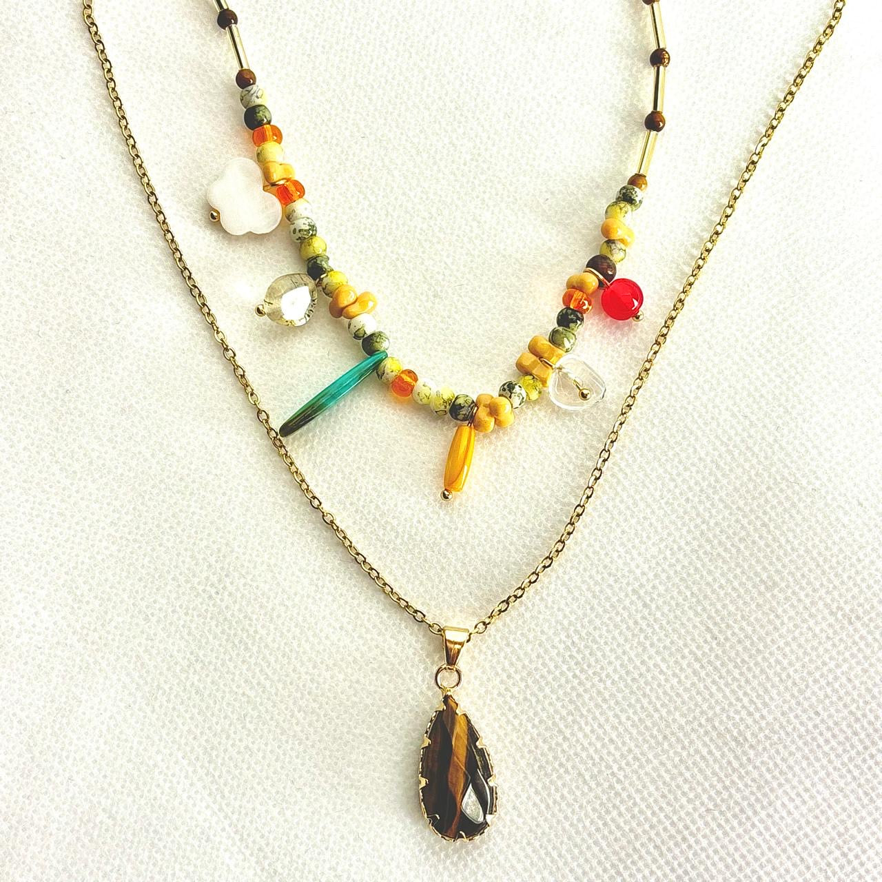 Color Rush Necklace Set-2 Of Two