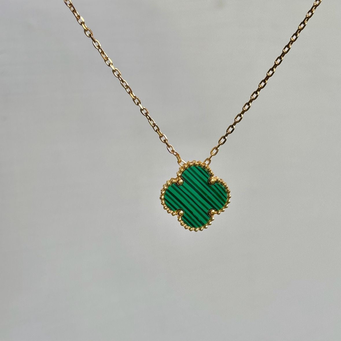 Luxurious Malachite Necklace -18K