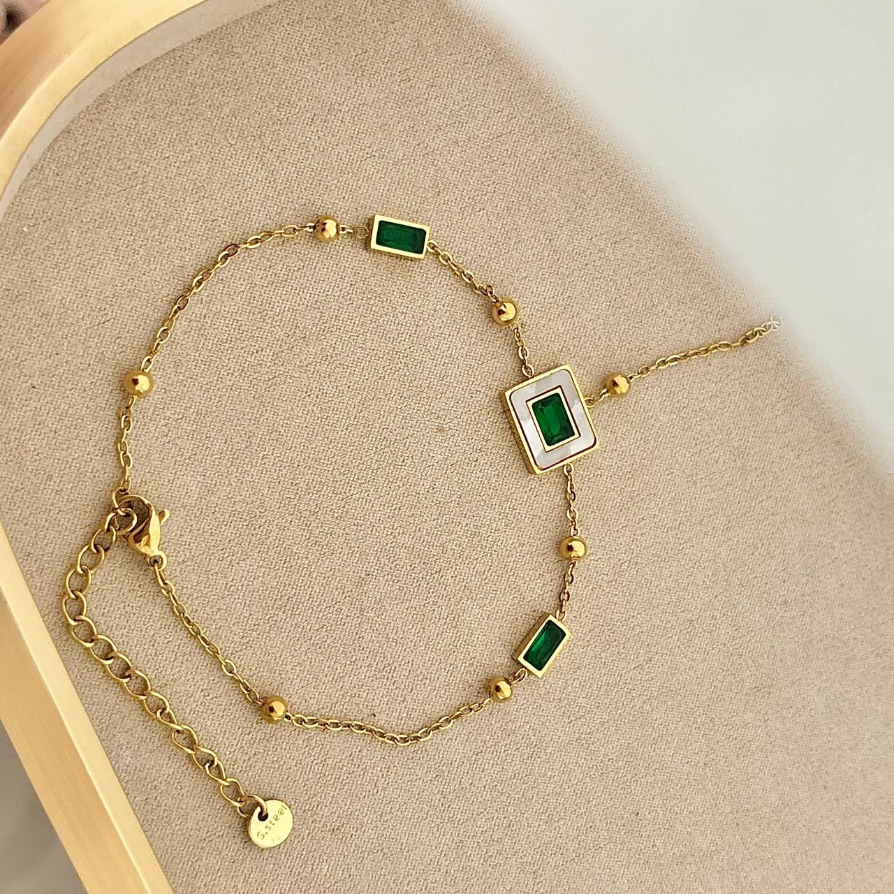 Emerald Goddess Hand Chain