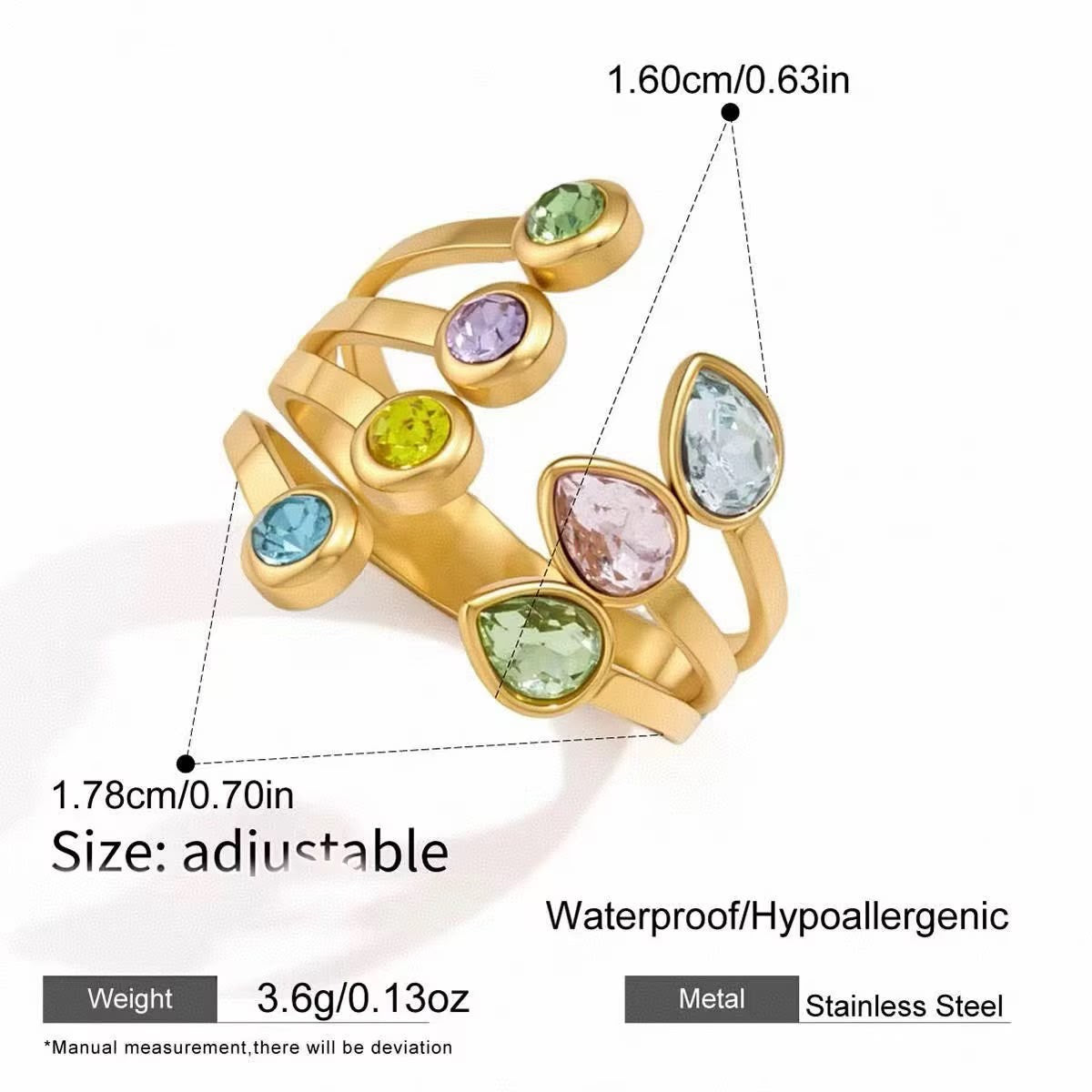 Rainbow Frill Ring