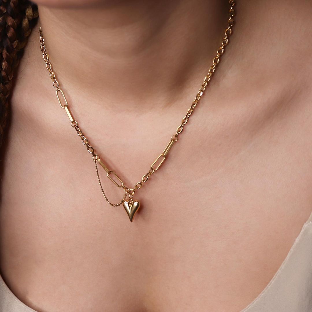 Juliette Heart Charm Necklace