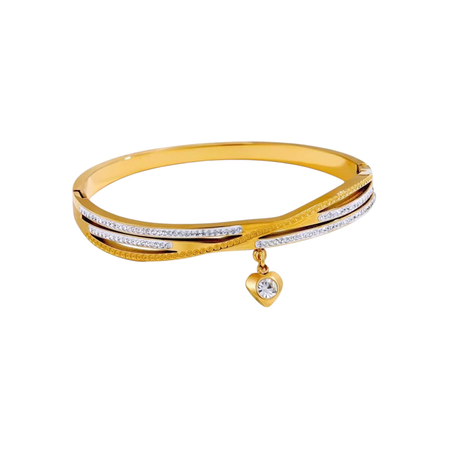 Amour Glitz Charm Bangle