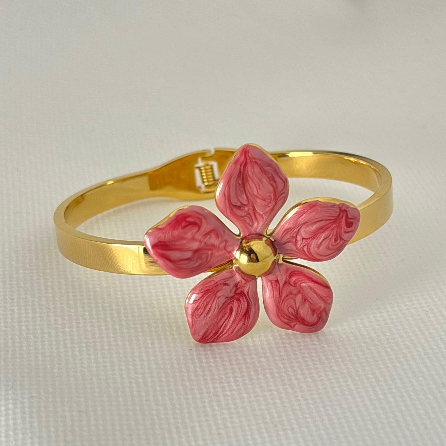 Lily Charm Cuff -Pink
