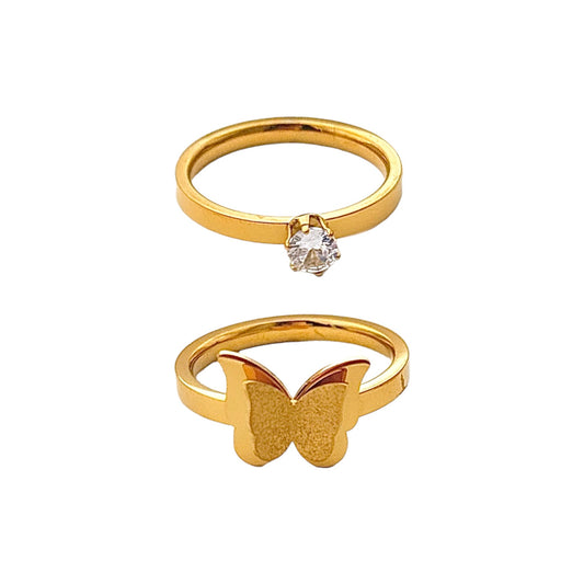 Frosted Flutter Ringset -18K