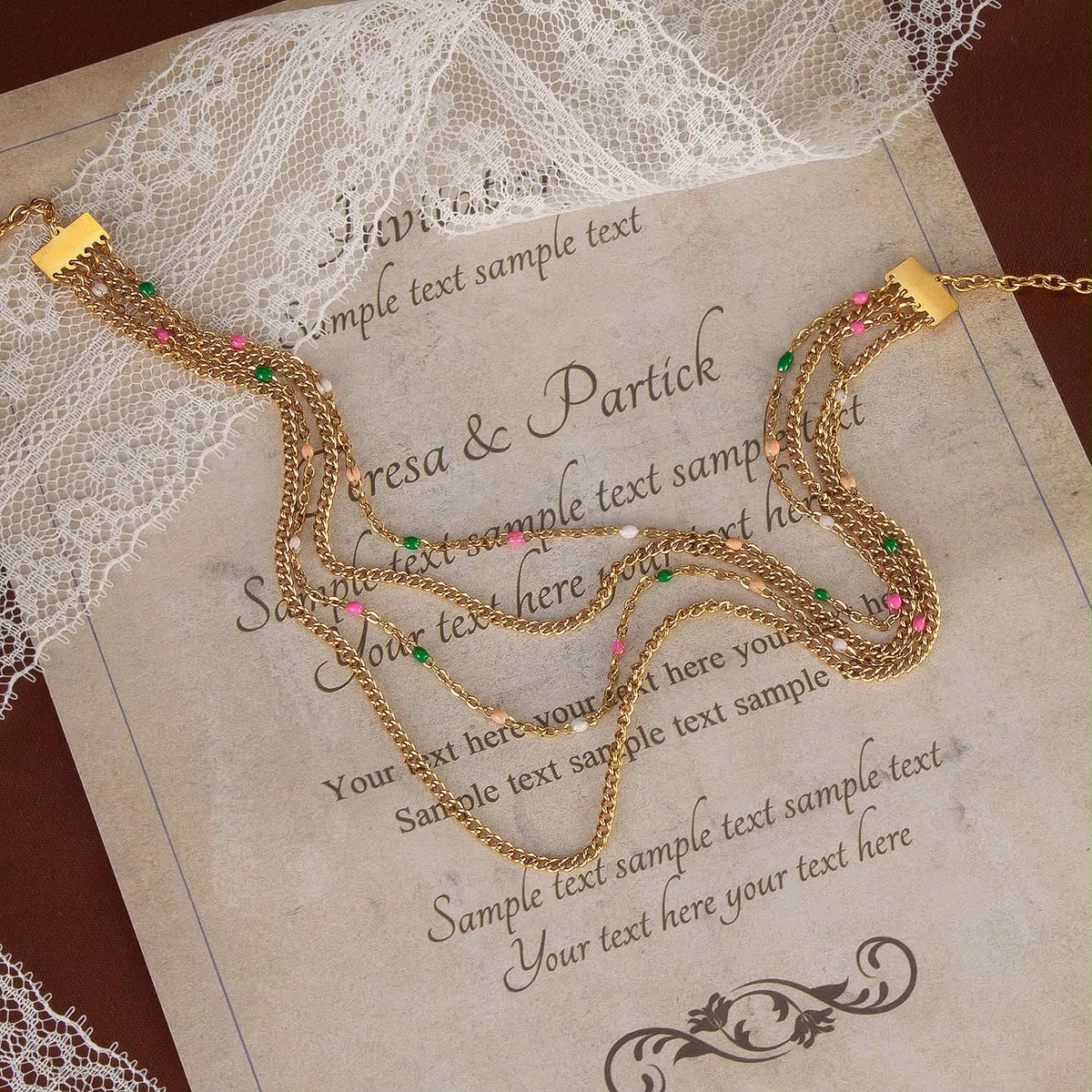 Candy Sorbet -Four Layered Necklace