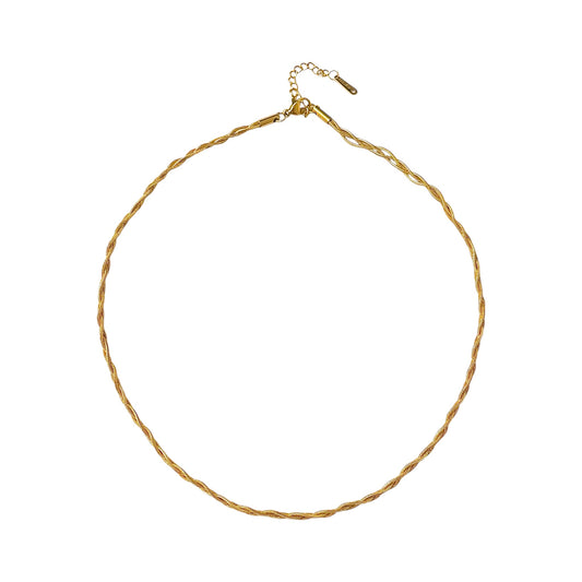 Minimalist Twisted Necklace -18K